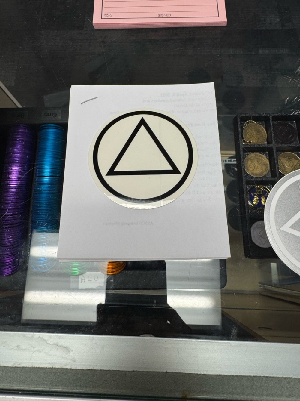 Round Triangle Logo Decal Sticker - multiple colors